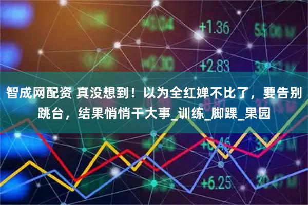 智成网配资 真没想到！以为全红婵不比了，要告别跳台，结果悄悄干大事_训练_脚踝_果园
